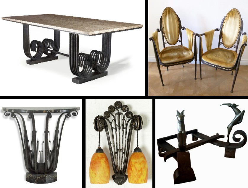 Raymond Subes Wrought Iron Items